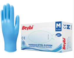 PUDRASIZ MAVİ NİTRİL ELDİVEN – 100 LÜK KUTU
